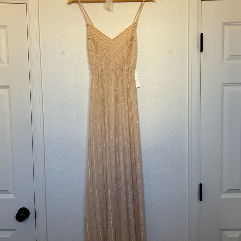 Show Me Your Mumu Gala Gown ~ Champagne Beaded
